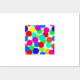 Rainbow Polka Dots Posters and Art